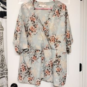 Misia Mint Green Floral Tunic Size 2X